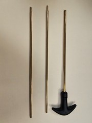 8-32 Gun Pistol Rifle Brass Rod kit 2 ea 10-1/2′ rods n 1 ea 9” rod with handle