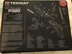 TekMat Ultra Cleaning Mat for use with Sig Sauer P320 Black 15”x20”