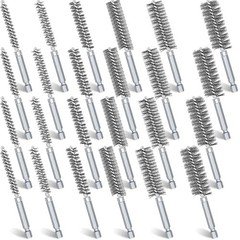 Durable Stainless Steel Bore Brushes – 24 Piece Set for Effective Rust Removal