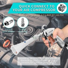 Tornado High-Pressure Air Cleaning Gun with Brass Nozzle – 360° Efficiency