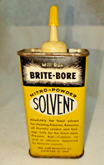 Vintage MILL RUN BRITE-BORE NITRO POWDER SOLVENT Oiler Gun Cleaning