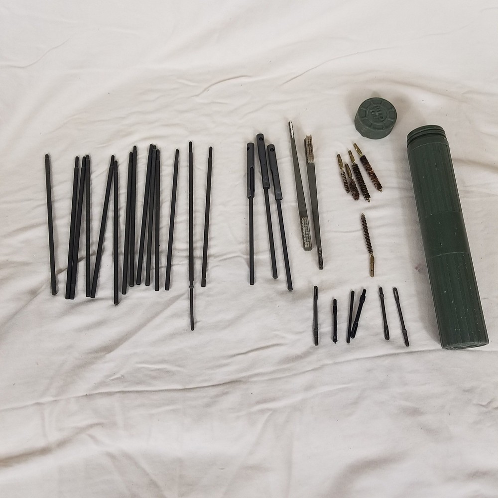 Long Barrel Cleaning Kit green Good Sectional multiple Rods Brushes military