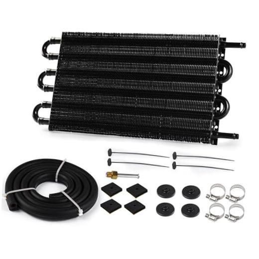 5/16″ Transmission Oil Cooler, Aluminium 6 Pass Tube and Fin Cooler Kit 6 Row
