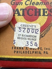 Vintage (FULL BOX OF 100 ) Hoppes No. 3 Gun Cleaning Patches .270-.35 Caliber