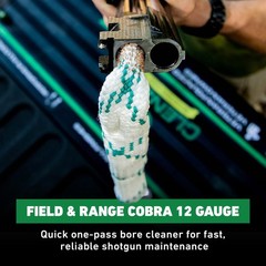 Cobra Bore Cleaner | Gun Barrel Cleaning Tool with Brass Brush & Cotton Rope