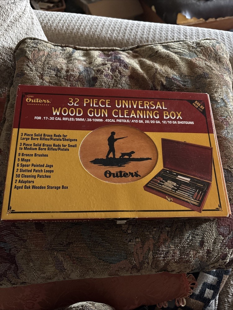 New Not Opened Outers Gun Parts Cleaning Kit 32 Piece Universal Rifle Shotgun