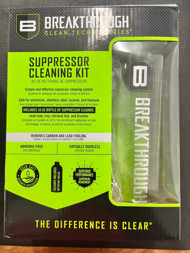 Breakthrough Clean Suppressor Cleaning Kit Includes 16 OZ Bottle Cleaner BT-SCK