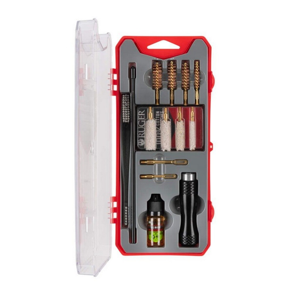 Allen Ruger Universal Handgun Cleaning Kit For Calibers .22-.45 Red & Gray 27876
