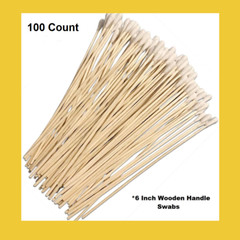 Cotton Swabs To Clean Jewelry Guns Pets Ears Key Boards Cameras 100 Pcs 6 Inch
