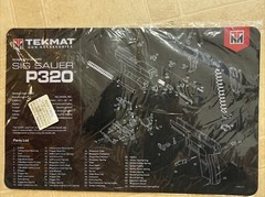 Tekmat Armorers Bench Mat 11”x17” Sigarms P320 Black: 17-SIGP320