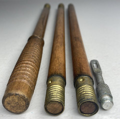 Vintage Wood & Brass 3 Piece Shotgun Cleaning Rod With Tip