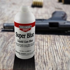 Gun Bluing Liquid for Highly-Polished Steel, 32 Ounce Protective Solution