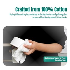 ZUPERIA Terry Towels Pack of 60 (14″ X 17″ Inches) 100% Cotton Terry Barmop Towe