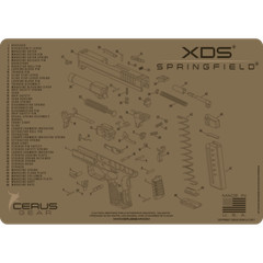 For Springfield XDS Armorers Cleaning Mat Cerus Gear PREMIUM Made in USA FDE