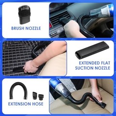 18PCS Car Cleaning Kit, Car Interior Detailing Kit with High Power Blue