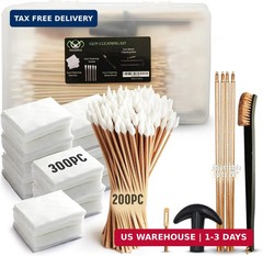 Gun Cleaning Supplies in Storage Box – 300Pcs Gun Cleaning Patches 200Pcs Gun Cl