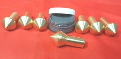 Gunsmith Tools – 7 Brass Muzzle Laps – Rifle Or Pistol Crowning+Lapping Compound