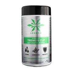 Legend Tremor CLP Gun Cleaning Wipes 75ct Pre-Saturated Rust Prevent Lube Pads