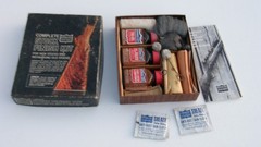 Vintage Birchwood Casey Stock Finish Kit Walnut & Perma Blue Gun Blue Kit