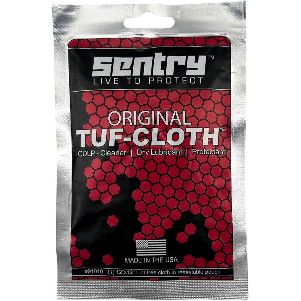 Sentry Solutions Tuf-Cloth Dry Lube Gun/Knife, 12″ x 12″ CLP in Pouch SS-TFCLTH