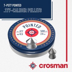 Crosman .177-Caliber Pointed Lead Pellets for Air 1.00 x x 1.00″, lead