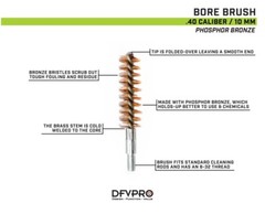 10 Pack- .40 Cal/10MM Phosphor Bronze Bore Brushes for Gun Cleaning