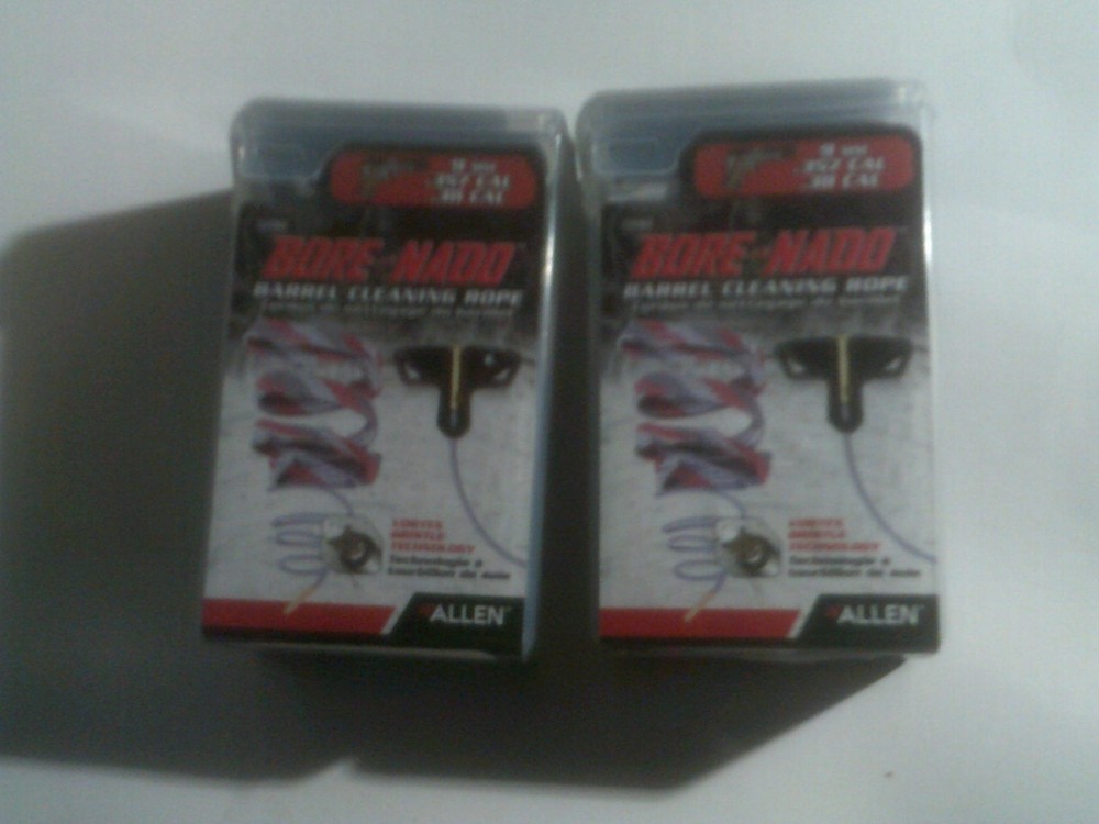 2 Allen Bore-Nado Barrel Cleaning Rope 70582 for 9MM/357 cal./380 cal NEW