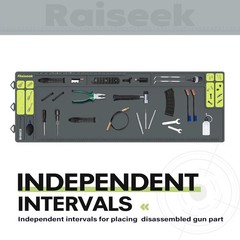 Gun Cleaning Mat 48″x16″, Extra Large Magnetic Gun Mat with Organizer Parts Tray