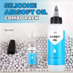 Airsoft Oil 4 Oz & 1 Oz Needle Oiler 100% Silicone Air Gun Oil, Multi-Purpose