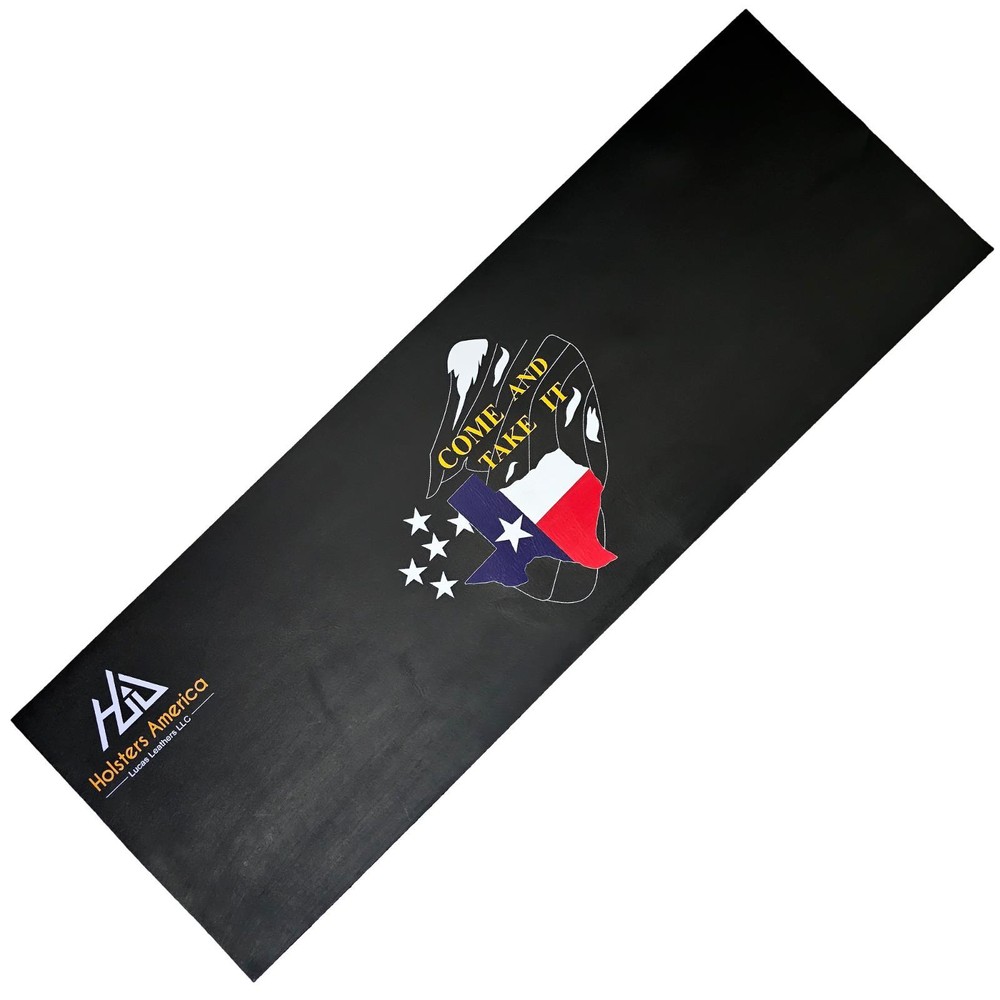 Pistol LEATHER Mat GUN Rifle CLEANING leather MAT Texas measures 12″ X 36″