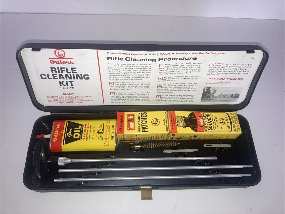 Vintage Outers .270 Cal Rifle Cleaning Kit No.P-477 with original box & Parts
