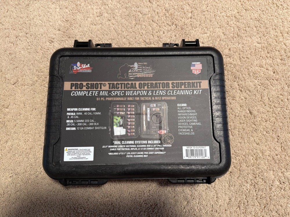 Pro-Shot Tactical Operators Mil-Spec Superkit Handgun, Rifle, Shotgun and Optics