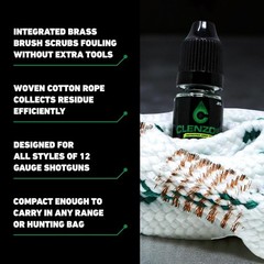 Field & Range Cobra Bore Cleaner Gun Barrel Cleaning Tool Brass Brush Embedded