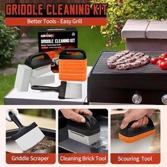 Griddle Cleaning Kit for Blackstone – Grill Stone, Non-Scratch 12pcs Orange