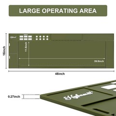 Extra Large Gun Cleaning Mat 48″x16″ – Magnetic, Anti-Slip Rubberized Gunsmith M