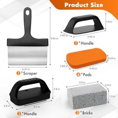 Griddle Cleaning Kit for Blackstone, Flat Top Grill Cleaning Kit with Grill