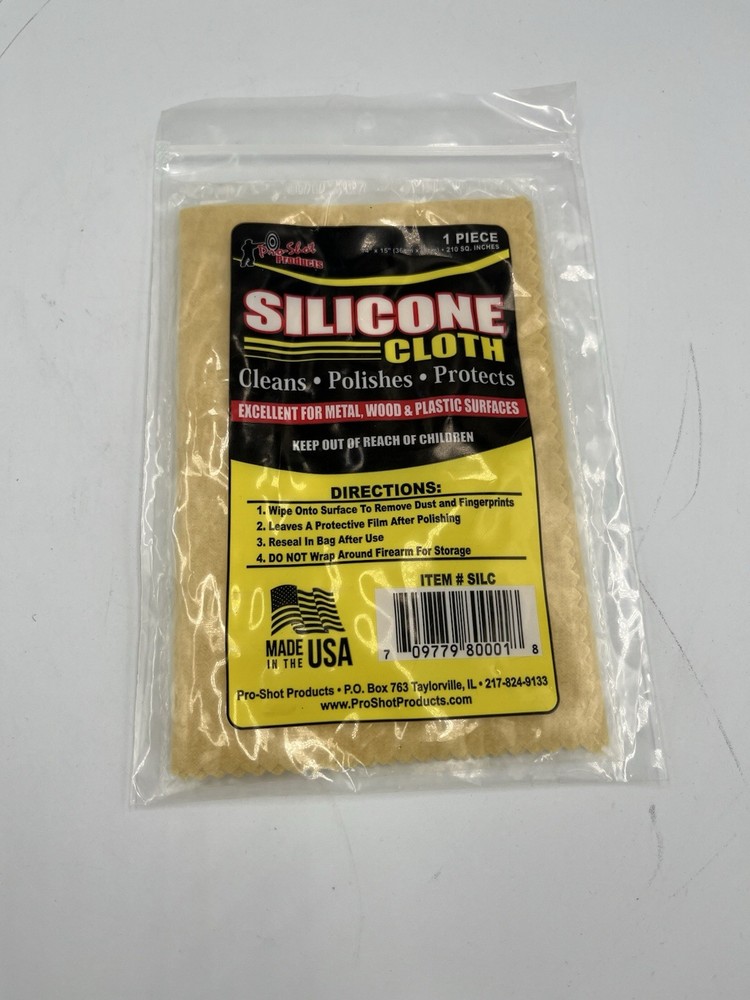Pro Shot Gun Care Silicone Cleaning Cloth, Yellow, 14” X 15” (SILC) Made In USA