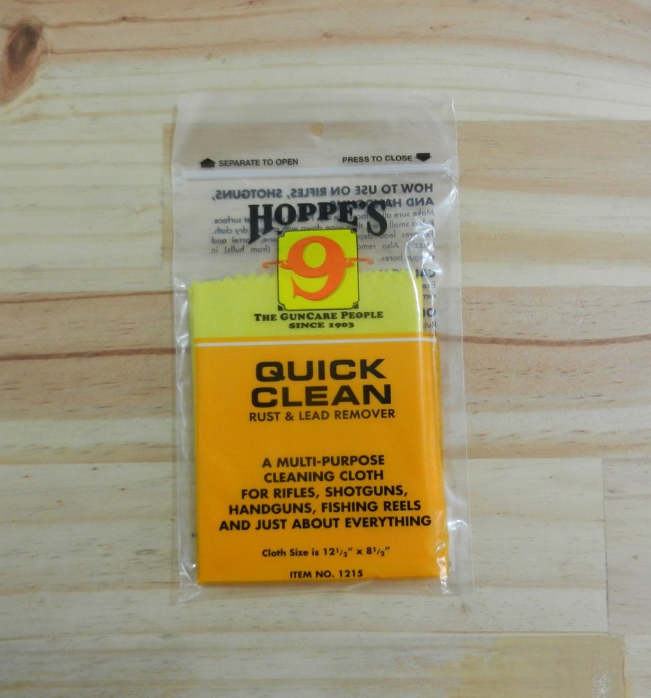 Hoppes Quick Clean Rust & Lead Remover Cloth; 12.5″ x 8.5″; 1 Pack; 1215