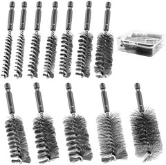 ASNOMY 12Pcs Wire Bore Brush for Drill,5/16″-1-3/16″ Stainless Steel Wire Bru…