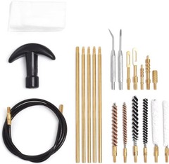 Airgun Cleaning Kit .177 .22 Cal Bronze Brush Brass Rod Jag Cotton Mop Picks