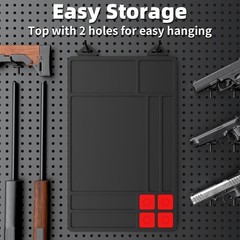 “Pistol Gun Cleaning Mat, Magnetic Anti-Slip Rubberized Mat with Organizer Parts