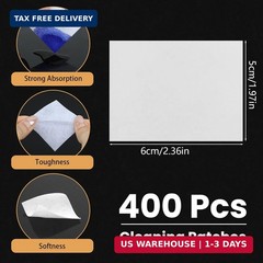 400 Pcs Gun Cleaning Patches + 200 Pcs Gun Cleaning Swabs, Gun Cleaning Supplies