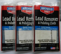 Birchwood Casey Lead Remover and Polishing Cloth; 6″ x 9″; 3 Cloths; 31002