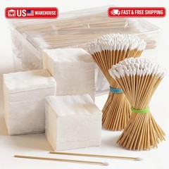 400 Pcs Gun Cleaning Patches + 200 Pcs Gun Cleaning Swabs, Gun Cleaning Supplies