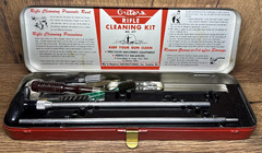 Vintage No. 477 Outers Gunslick 30 Cal Rifle Gun Cleaning Kit Red Metal Case