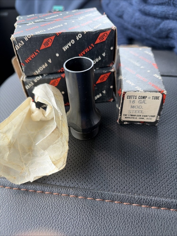 LYMAN CUTTS COMPENSATOR TUBE 16 GAUGE MOD. MODIFIED STEEL CHOKE TUBE W/ BOX NOS