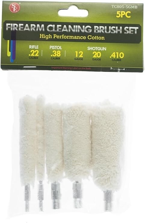Sona Enterprise – 3″ Cotton Firearm Cleaning Mop Brush Set (5 PC.) – TC805-5GMB