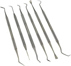 Gun Cleaning Brush & Pick Kit-Double Ended Brass Copper Nylon Steel Brush & Meta