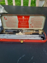 Vintage Sears Roebuck and Co. No.2140 12-16 ga Gun Cleaning Kit Metal Case