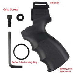 Mossberg 500 Shotgun Grip With Silver End Cap/Sling Swivel & Wrench for the Cap